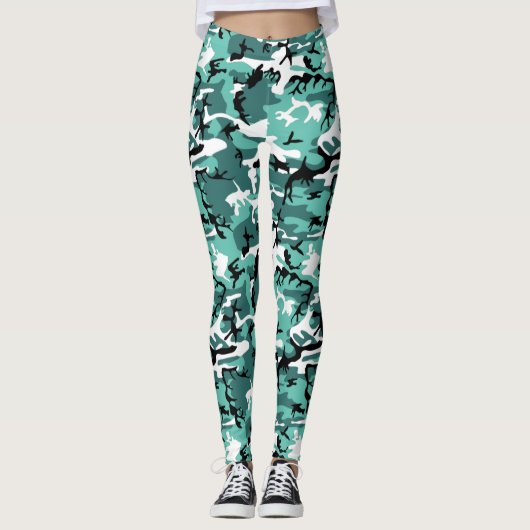Leggings Camo turquoise (Devant)