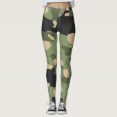 Leggings Camou vert (Devant)