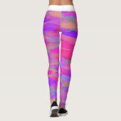 Leggings camouflage abstrait rose vibrant (Dos)
