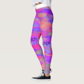 Leggings camouflage abstrait rose vibrant (Gauche)
