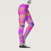 Leggings camouflage abstrait rose vibrant (Droite)