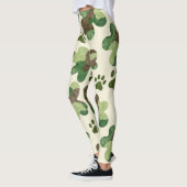 Leggings Camouflage animal blanc mignon Motif sans joint (Gauche)