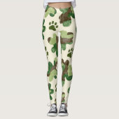 Leggings Camouflage animal blanc mignon Motif sans joint (Devant)