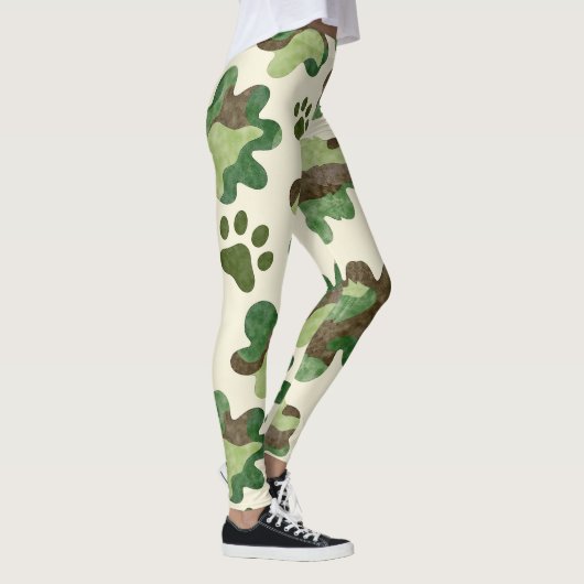 Leggings Camouflage animal blanc mignon Motif sans joint (Droite)