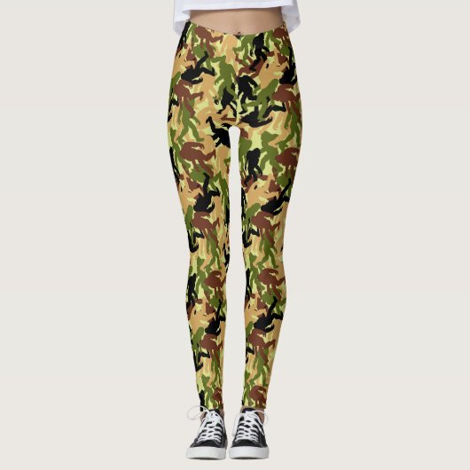 Leggings Camouflage Bigfoot à motif (Devant)