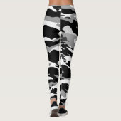 Leggings Camouflage blanc et noir (Dos)