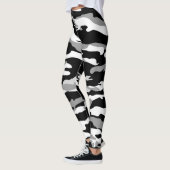 Leggings Camouflage blanc et noir (Gauche)