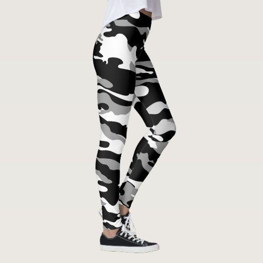 Leggings Camouflage blanc et noir (Droite)
