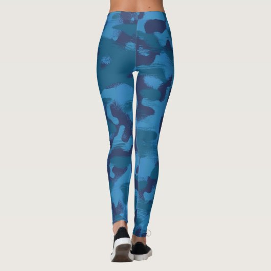 Leggings camouflage bleu (Dos)