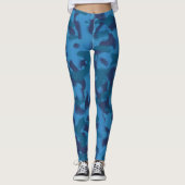Leggings camouflage bleu (Devant)