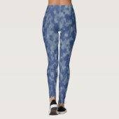 Leggings Camouflage bleu, jambes des femmes (Dos)