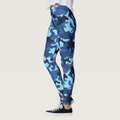 Leggings Camouflage bleu multicolore (Gauche)