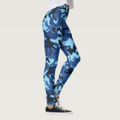 Leggings Camouflage bleu multicolore (Droite)