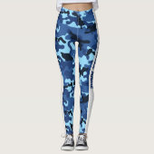 Leggings Camouflage bleu PERSONNALISER (Devant)