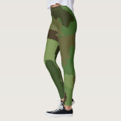 Leggings Camouflage boisé amusant avec des agrandissements (Gauche)