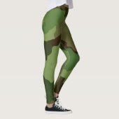 Leggings Camouflage boisé amusant avec des agrandissements (Droite)