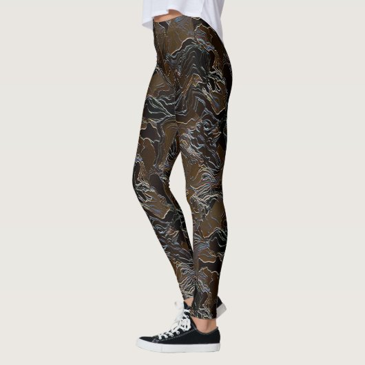 Leggings Camouflage Brown métallique (Gauche)