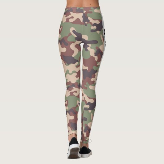 Leggings Camouflage Brown terrestre PERSONNALISER (Dos)