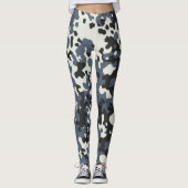 Leggings Camouflage Camo Police Gris Noir Blanc (Devant)