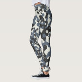 Leggings Camouflage Camo Police Gris Noir Blanc (Gauche)