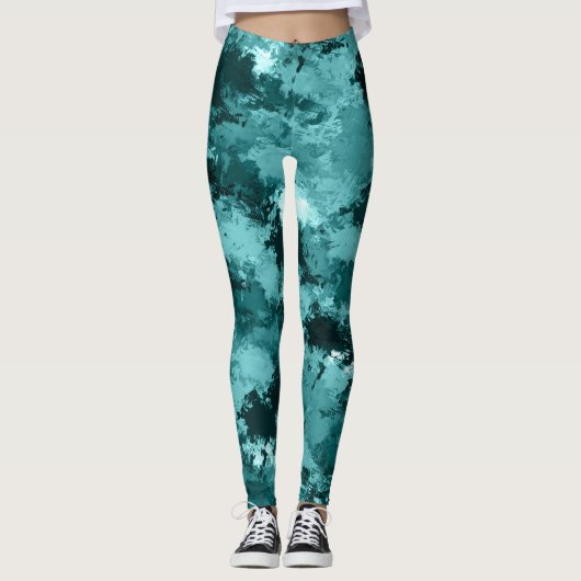 Leggings Camouflage Camo turquoise (Devant)