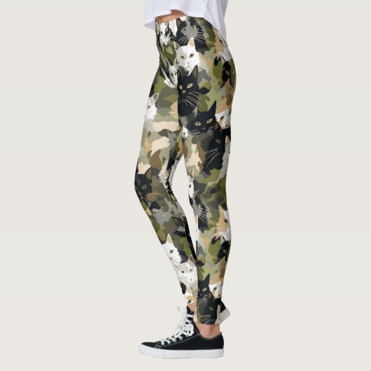 Leggings Camouflage chats mignons (Gauche)