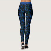 Leggings Camouflage chic bleu-vert Motif Monogramme personn (Dos)