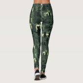 Leggings Camouflage de chat vert foncé (Dos)