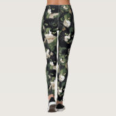 Leggings Camouflage de chats verts (Dos)