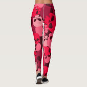 Leggings Camouflage de crâne rose de l'armée Motif Allover  (Dos)
