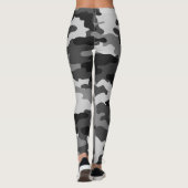 Leggings Camouflage de l'armée noir, gris, graphisme, 019. (Dos)