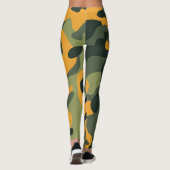 Leggings Camouflage de l'armée verte et orange (Dos)