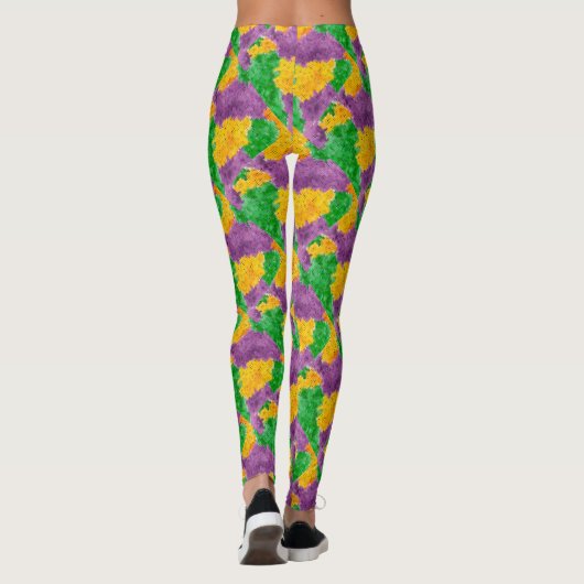 Leggings Camouflage de Pointillize d'aquarelle de mardi (Dos)
