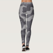Leggings Camouflage de texture grise. Camo ton (Dos)
