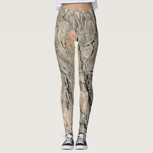 Leggings Camouflage d'écorce de pin (Devant)