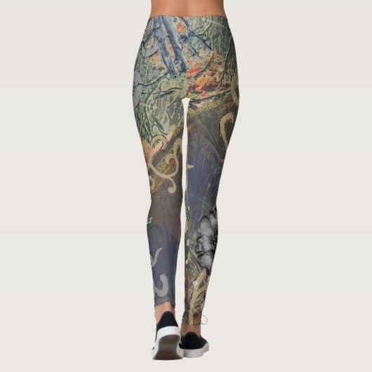 Leggings Camouflage déliche caché et votre texte (Dos)