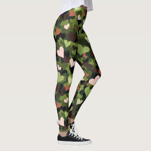 Leggings Camouflage du coeur vert (Droite)