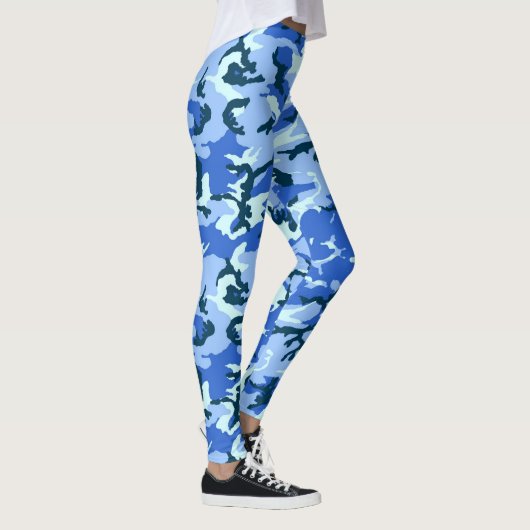 Leggings Camouflage en bois bleu Motif militaire (Droite)