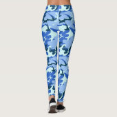 Leggings Camouflage en bois bleu Motif militaire (Dos)