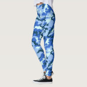 Leggings Camouflage en bois bleu Motif militaire (Gauche)