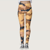 Leggings Camouflage en Camel Brown d'or (Devant)