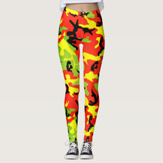 Leggings Camouflage éthiopien de Rastafari - guêtres