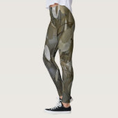 Leggings Camouflage féminin Gris et vert (Gauche)
