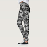 Leggings Camouflage gris Chats Motif Grey Kitty Cats Camo<br><div class="desc">Amoureux de les chats.motif de camouflage gris avec chats et chatons mignons,  amusants et cool. Ces légendes de chats de camo gris font un joli portrait de la mode des félins.</div>