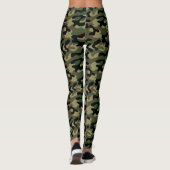 Leggings Camouflage Kaki de Bois (Dos)