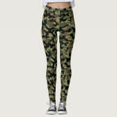 Leggings Camouflage Kaki de Bois (Devant)