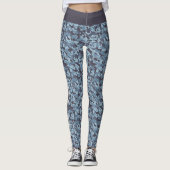 Leggings Camouflage militaire bleu rayures blanches et bleu (Devant)