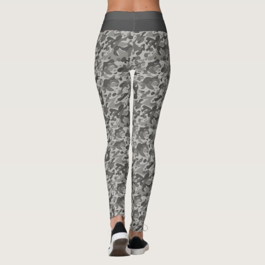 Leggings Camouflage militaire gris rayures blanc et gris (Dos)