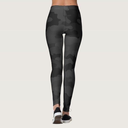 Leggings Camouflage noir, design (Dos)
