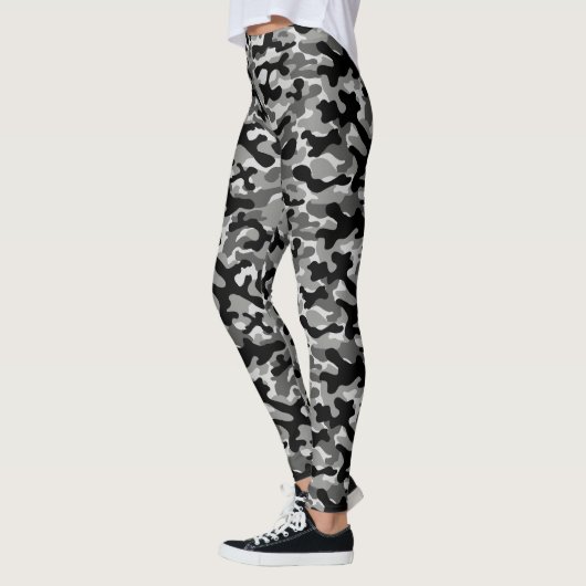 Leggings Camouflage noir et gris (Gauche)